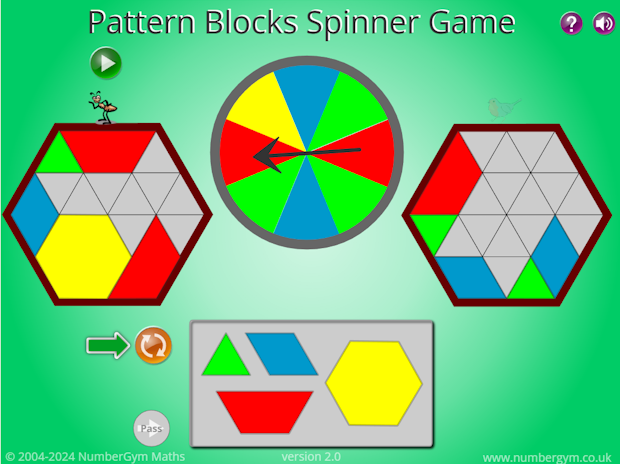 Pattern Block Spinner Game